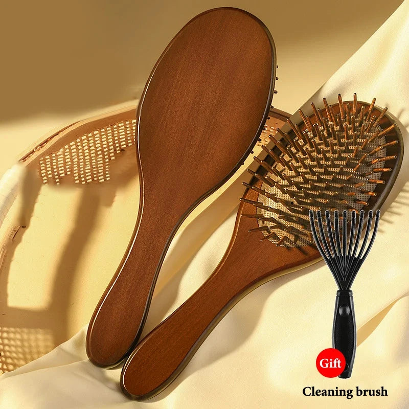 Sandalwood Air Cushion Comb – Scalp Massage for All Hair Types