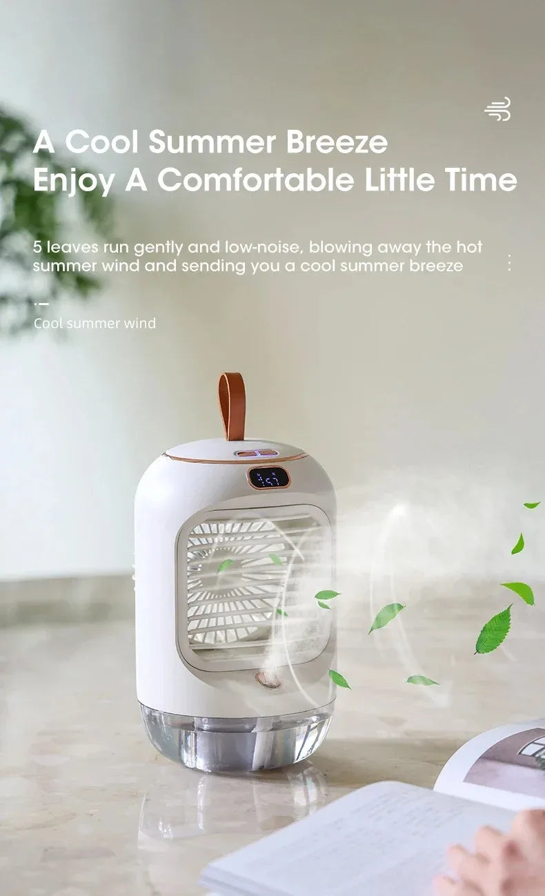 Portable USB Desktop Fan with Humidifier & Night Light | 280mL