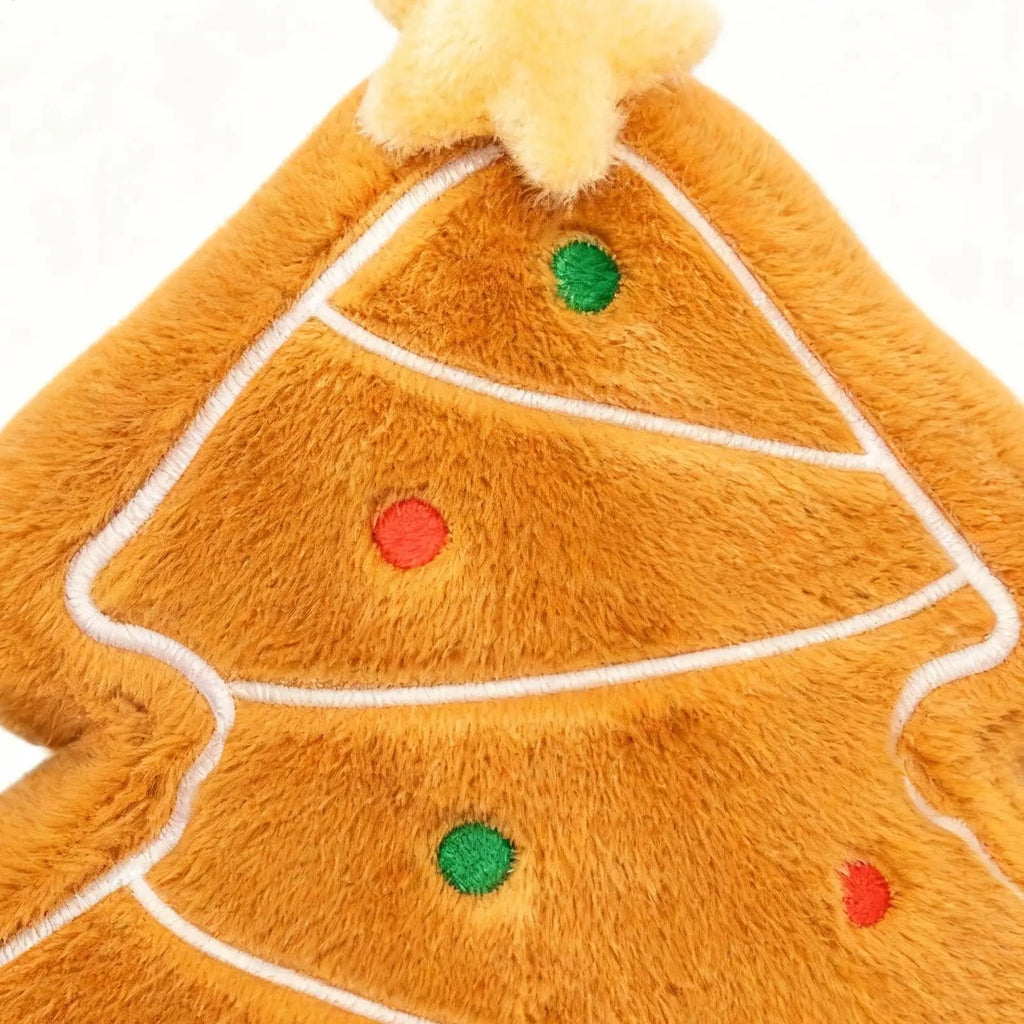 Christmas Plush Decorative Pillow | Tree & Gingerbread Cushion