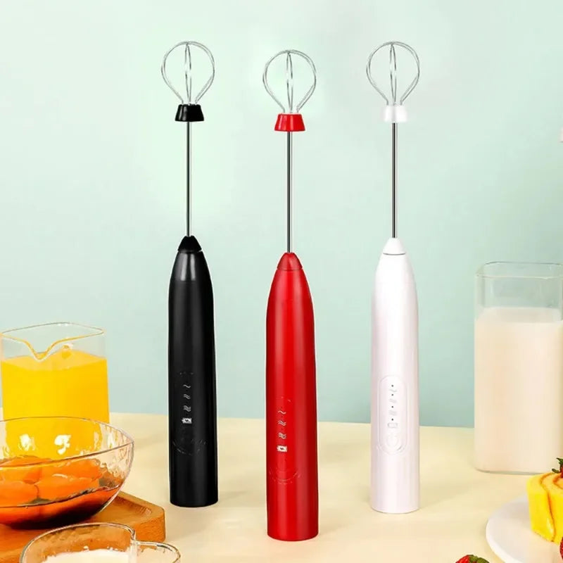 Electric Milk Frother & Egg Beater – 3-Speed Handheld Mixer
