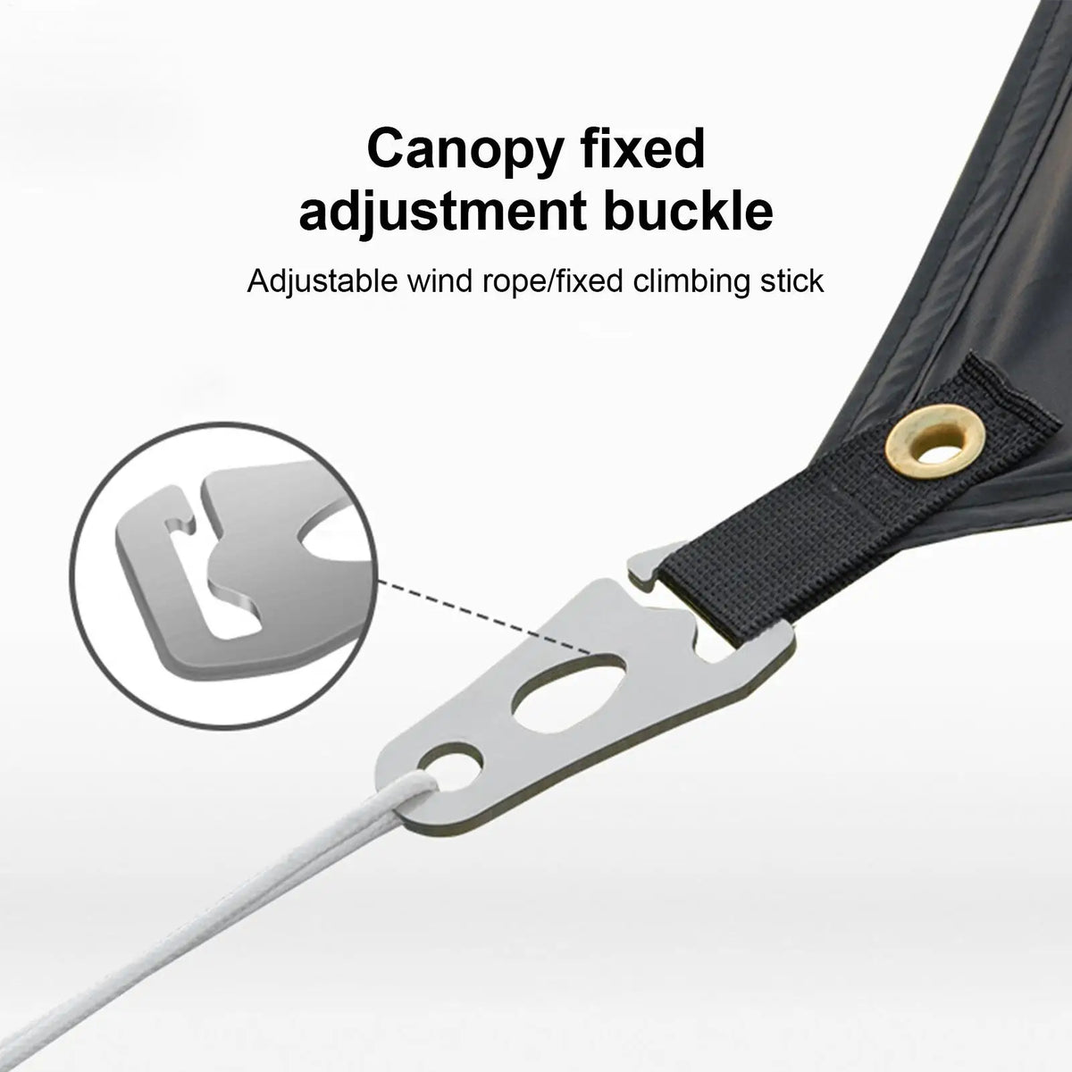 Cord Tightener Tent Wind Rope Buckle Tie Down Carabiner Clip Fastener
