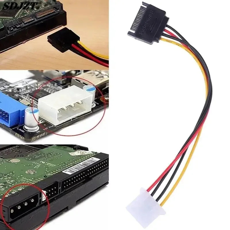 4-Pin Molex IDE to 15-Pin SATA Power Cable Adapter for PC