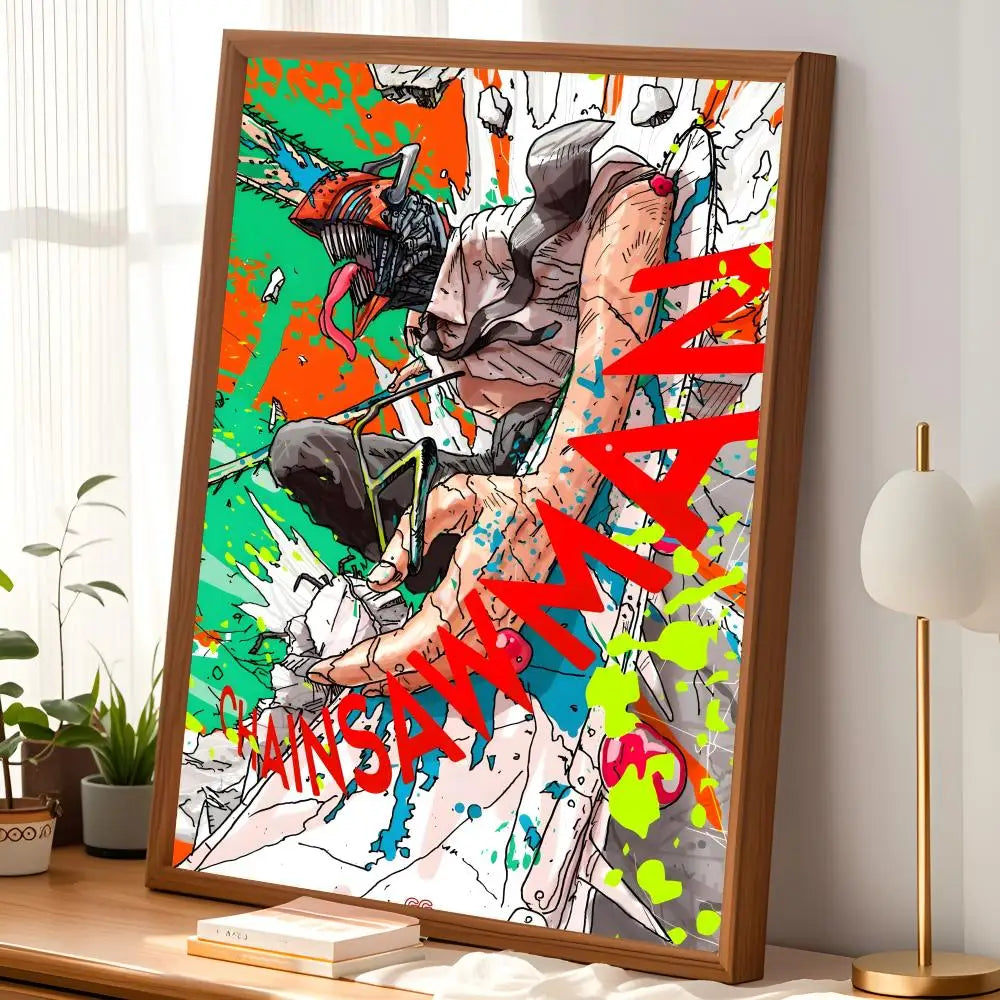 Makima Chainsaw Man Self-Stick HD PVC Wall Art Poster