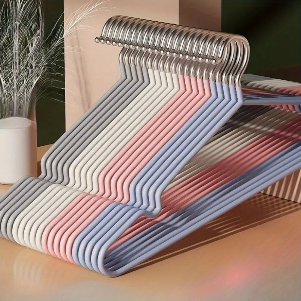 Heavy Duty Metal Clothes Hangers Anti-slip Space Saving Coat Closet