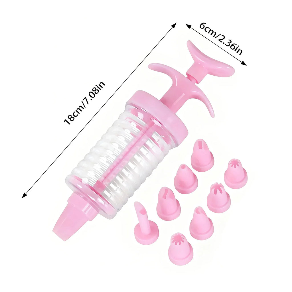 8-Piece Cake Piping Tips Set | Food Grade Plastic Nozzles