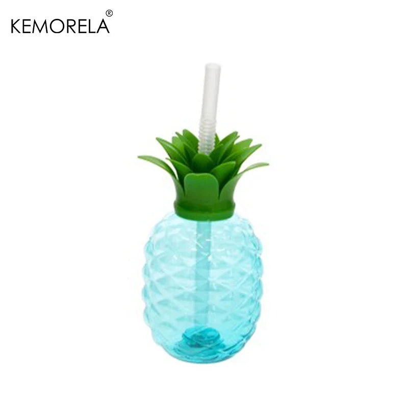 Kids Tropical Water Bottle – Pineapple & Coconut Cup with Straw