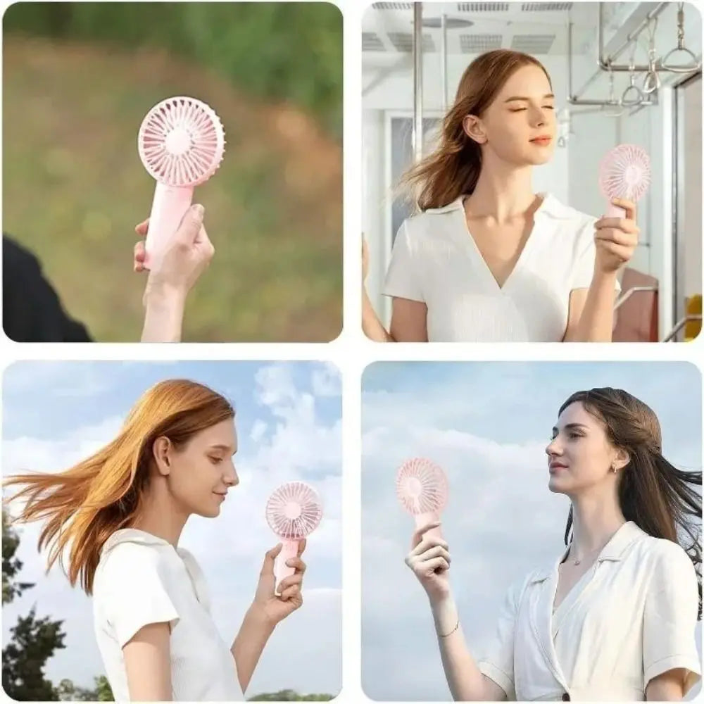 Portable USB Rechargeable Handheld Fan – Quiet & Compact