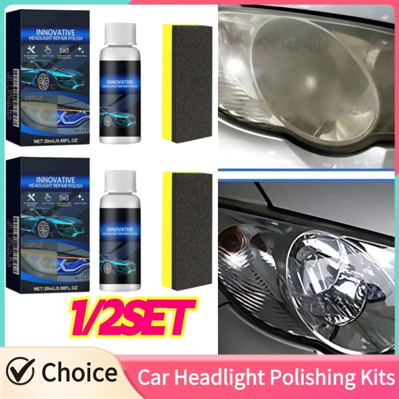 Car Headlight Polish & Restoration Kit – Remove Oxidation