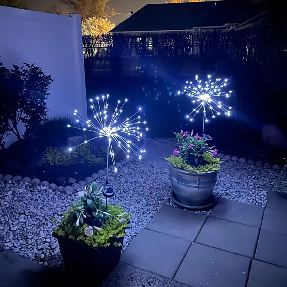Solar Fireworks Garden Lights – 8 Modes, 120 LED, IP65