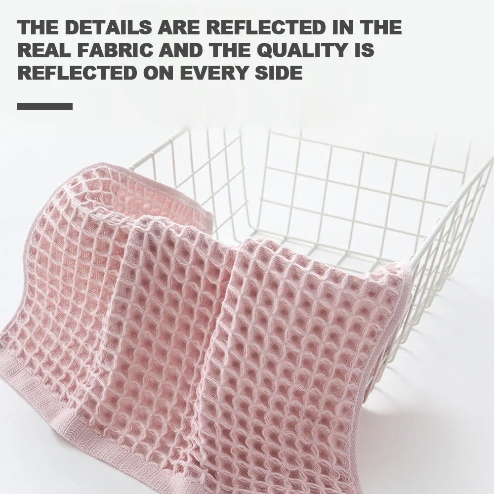 100% Cotton Waffle Towel – Lightweight, Quick-Dry & Absorbent