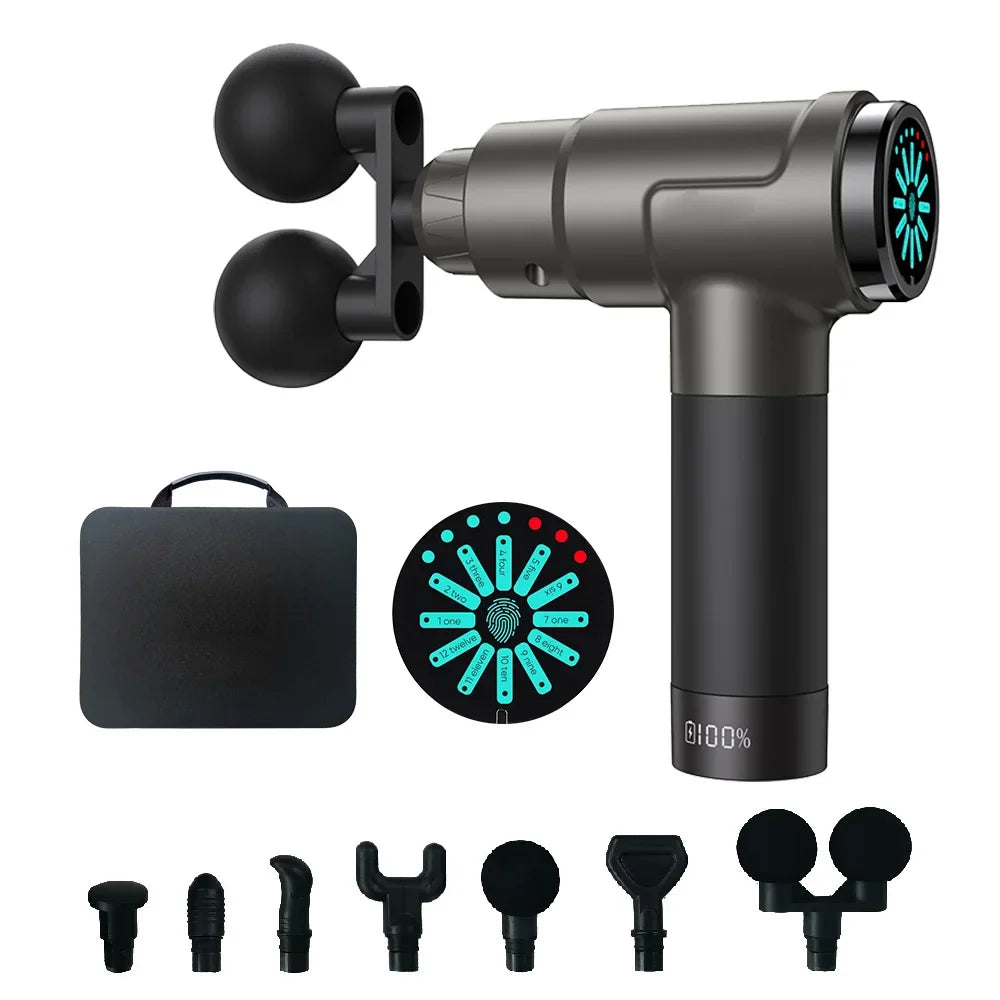50W Electric Fascia Massage Gun – Deep Muscle Massager