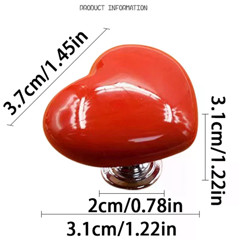 Heart-Shaped Toilet Flush Button – Fun Colorful Bathroom Decor