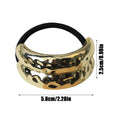 Gold Geometric Metal Hair Ties – Set of 4 Ponytail Holders