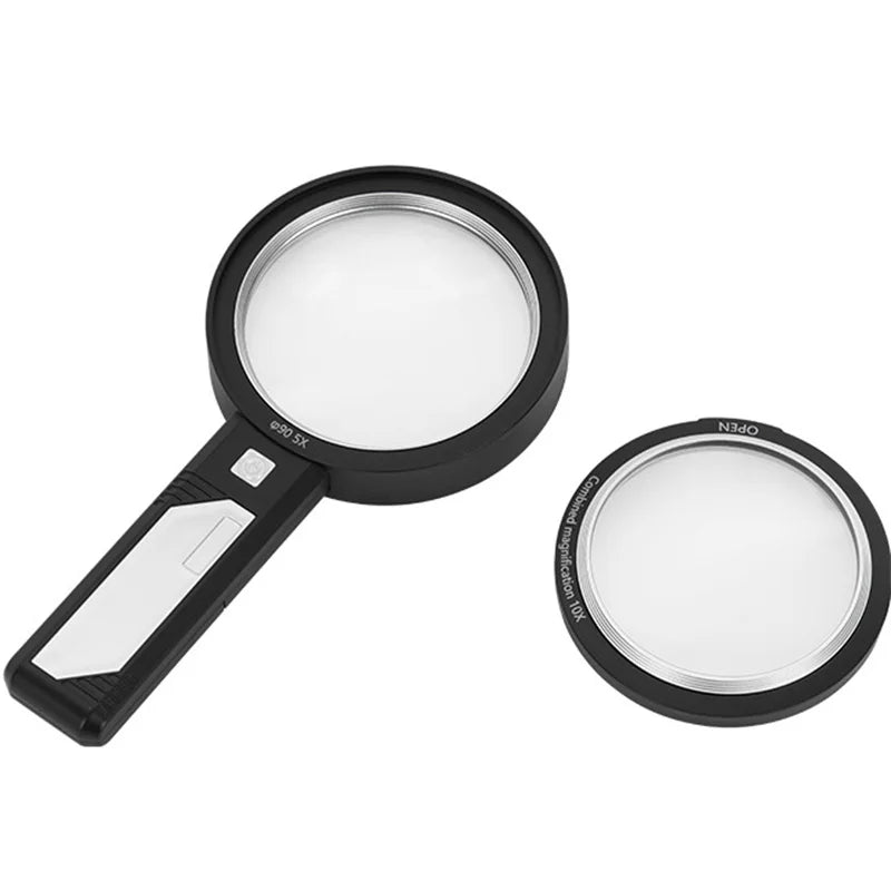 Illuminated Magnifying Glass 5X 10X 15X – 6 LED & UV Lights