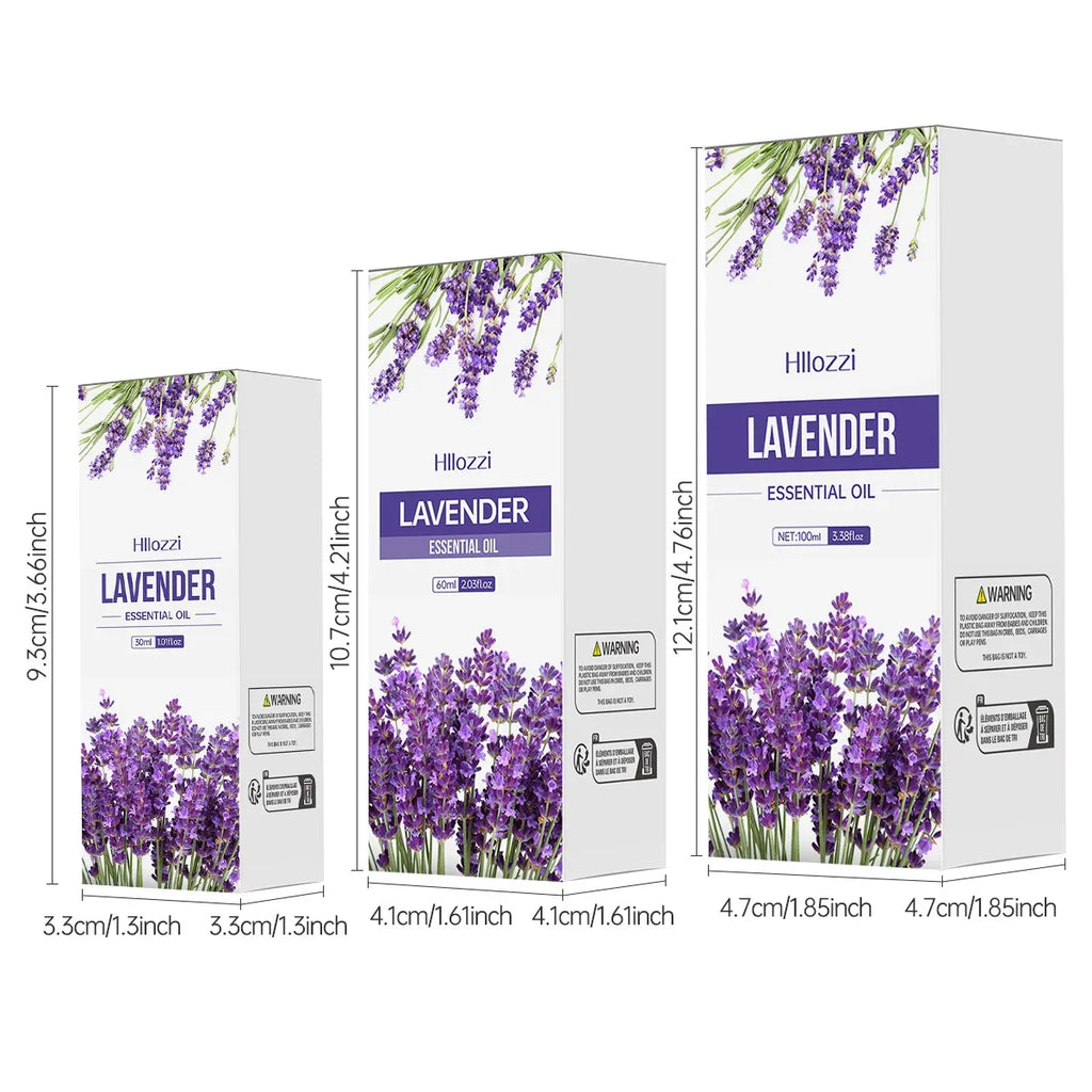 Hllozzi Lavender Essential Oil 30ml 60ml 100ml Aroma Diffuser