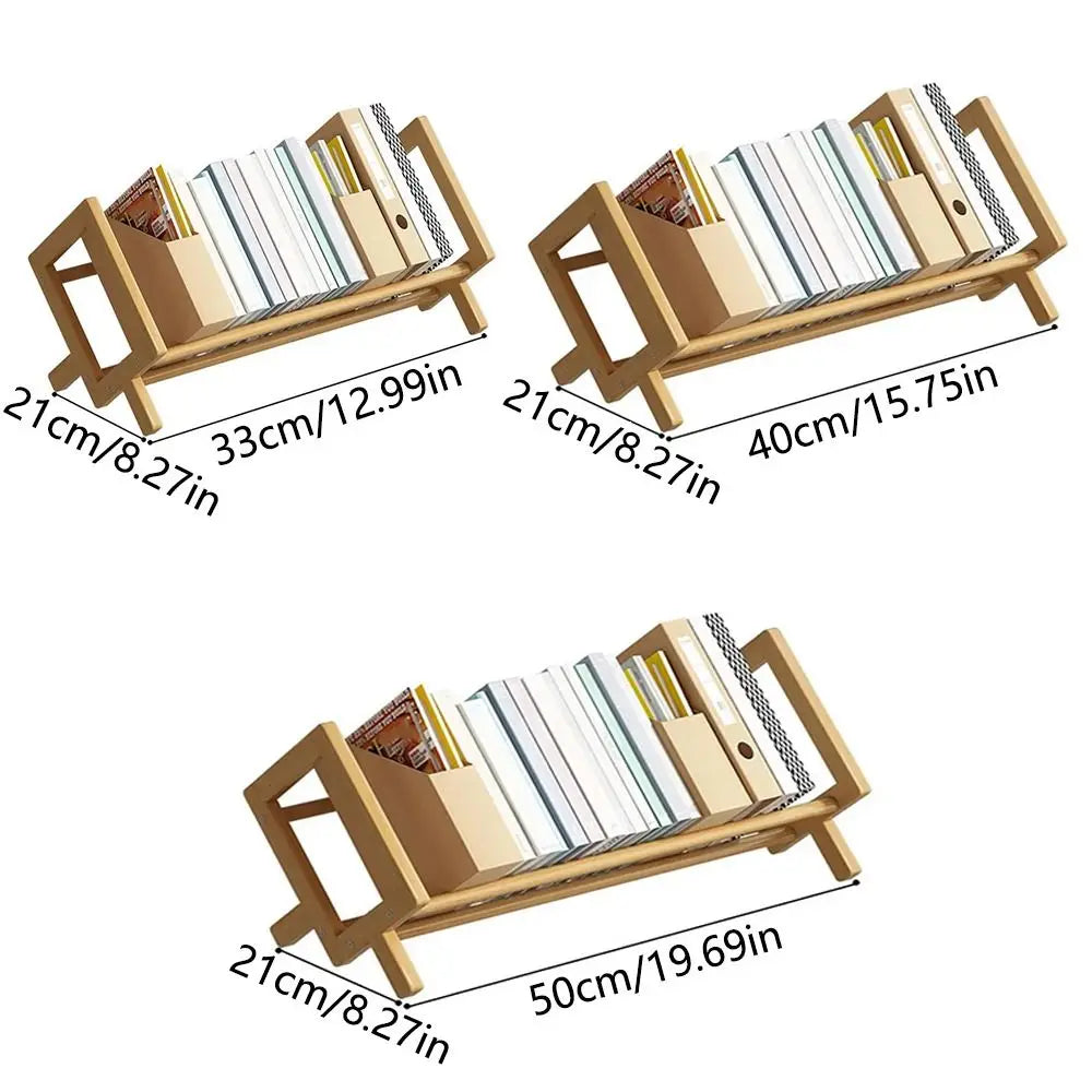 Bamboo Desktop Book & Magazine Display Shelf | Quick Assembly