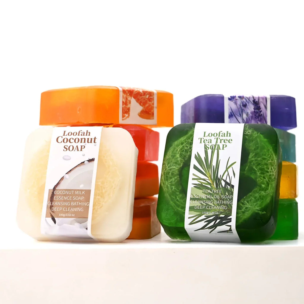 Tea Tree Loofah Soap 100g – Natural Herbal Cleansing Bar