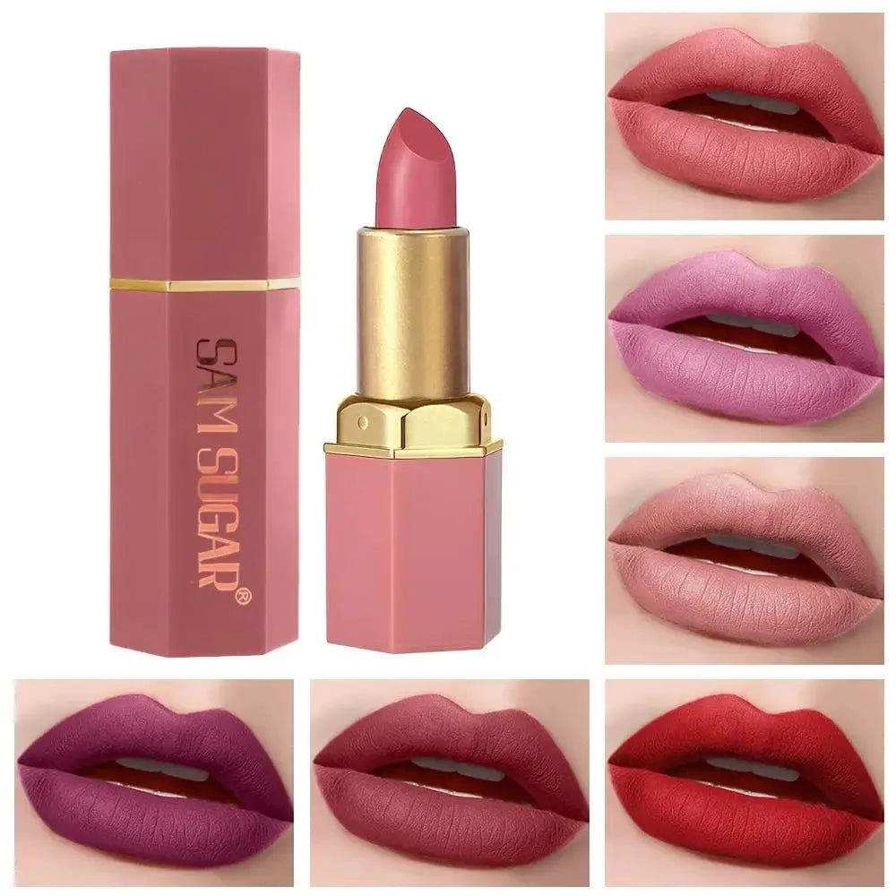 SAM SUGAR 6-Piece Matte & Pearlescent Lipstick Set | Long Lasting