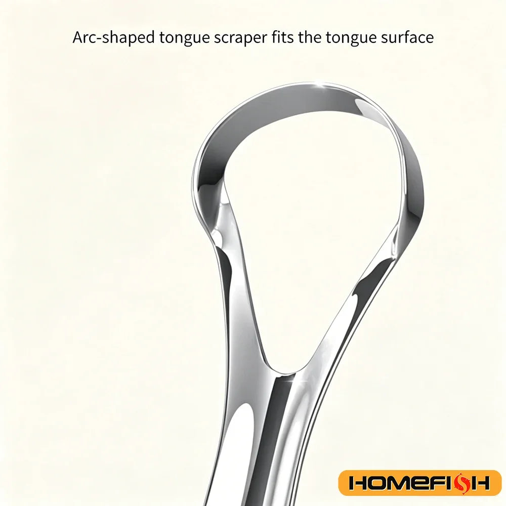 Stainless Steel Tongue Cleaners Gum Scraper Adults Boys Girls Care