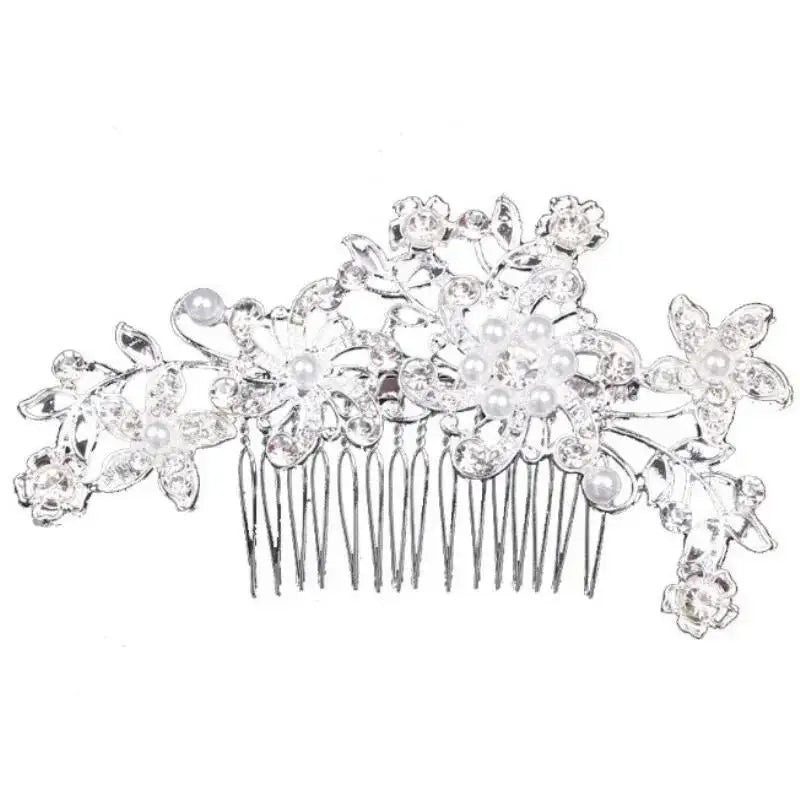 Rhinestone Bridal Hair Comb Alloy Crystalpearl Tiaras Crystal