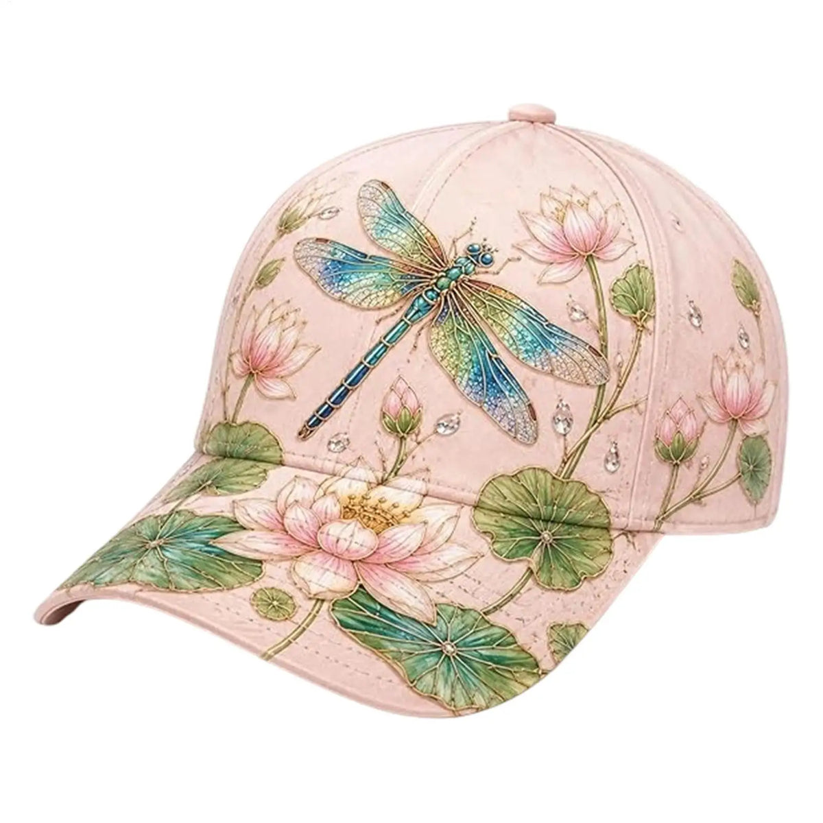 Hummingbird Floral Baseball Cap | Breathable Cotton Sun Hat