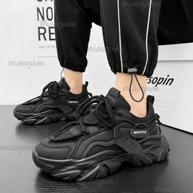 Men's Breathable Thick-Sole Casual Sneakers | All-Season