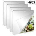 4-Pack Self-Adhesive Acrylic Mirror Tiles 8x8" Wall Decor
