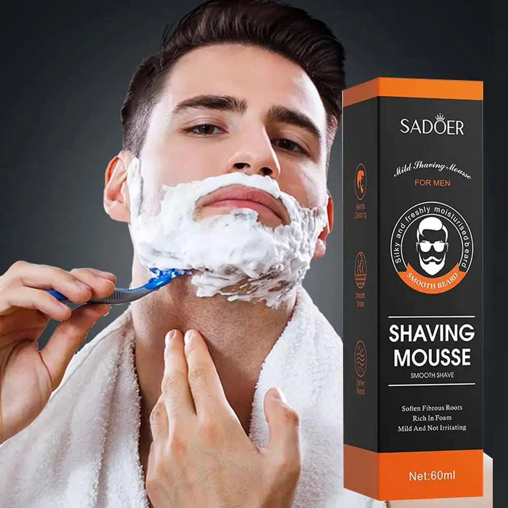 Sadoer Men's Shaving Cream – Aloe Vera & Vitamin E, 60ml