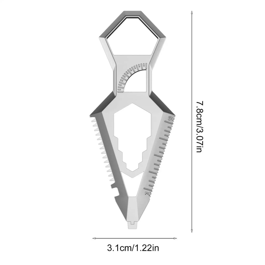 Stainless Steel Multifunction Survival Keychain Tool