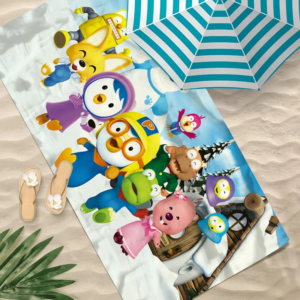 Cute Penguin Quick-Dry Beach Towel | Sports Travel Towel