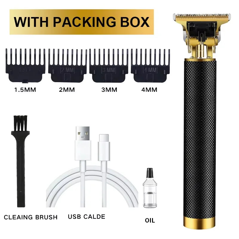 Professional Cordless Hair Clipper & Beard Trimmer USB Kit