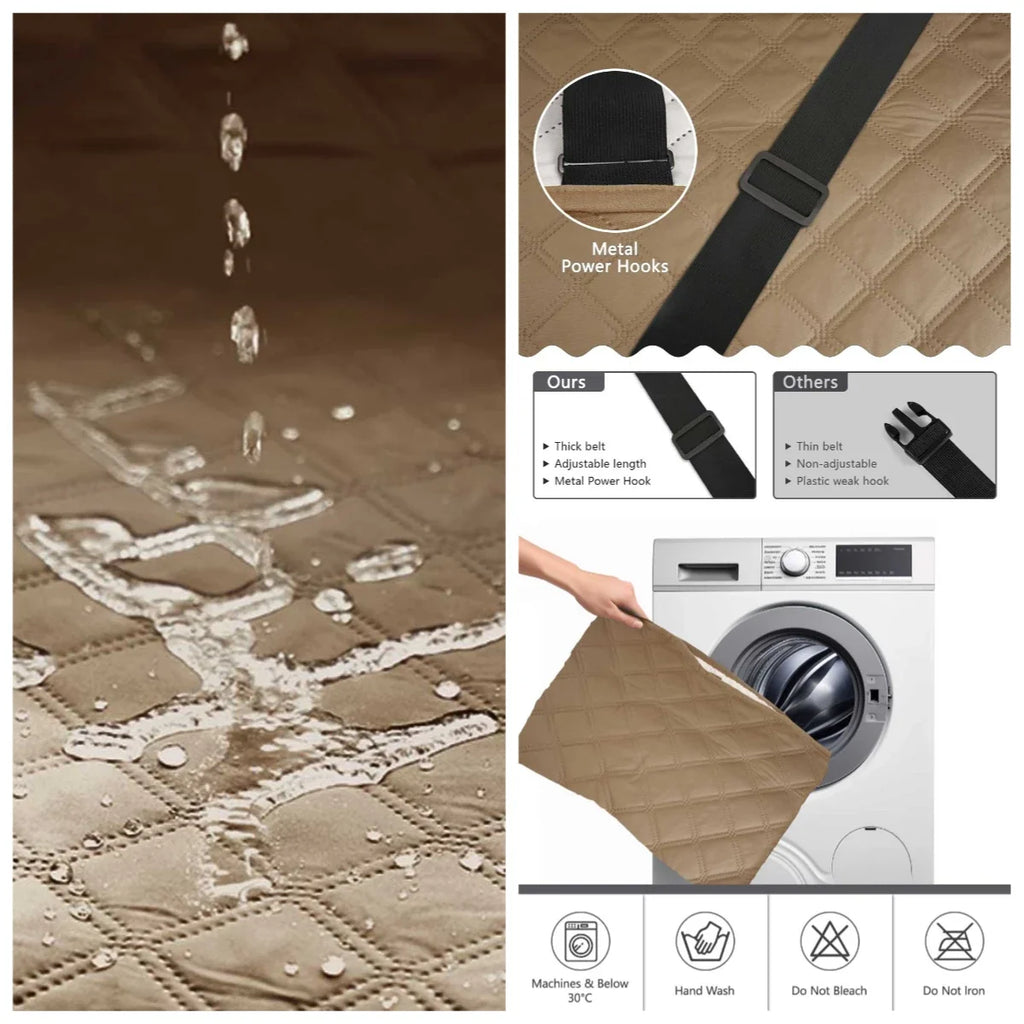 Waterproof Non-Slip Sofa Cover with Elastic Straps | Pet Protector