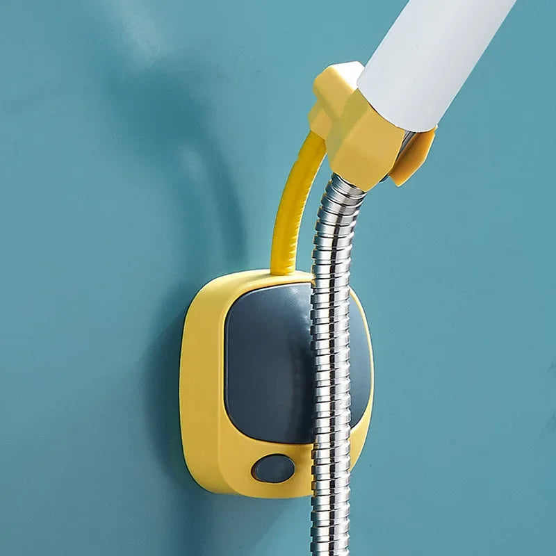 Punch-Free Adjustable Shower Head Holder – 360° Rotating Bracket