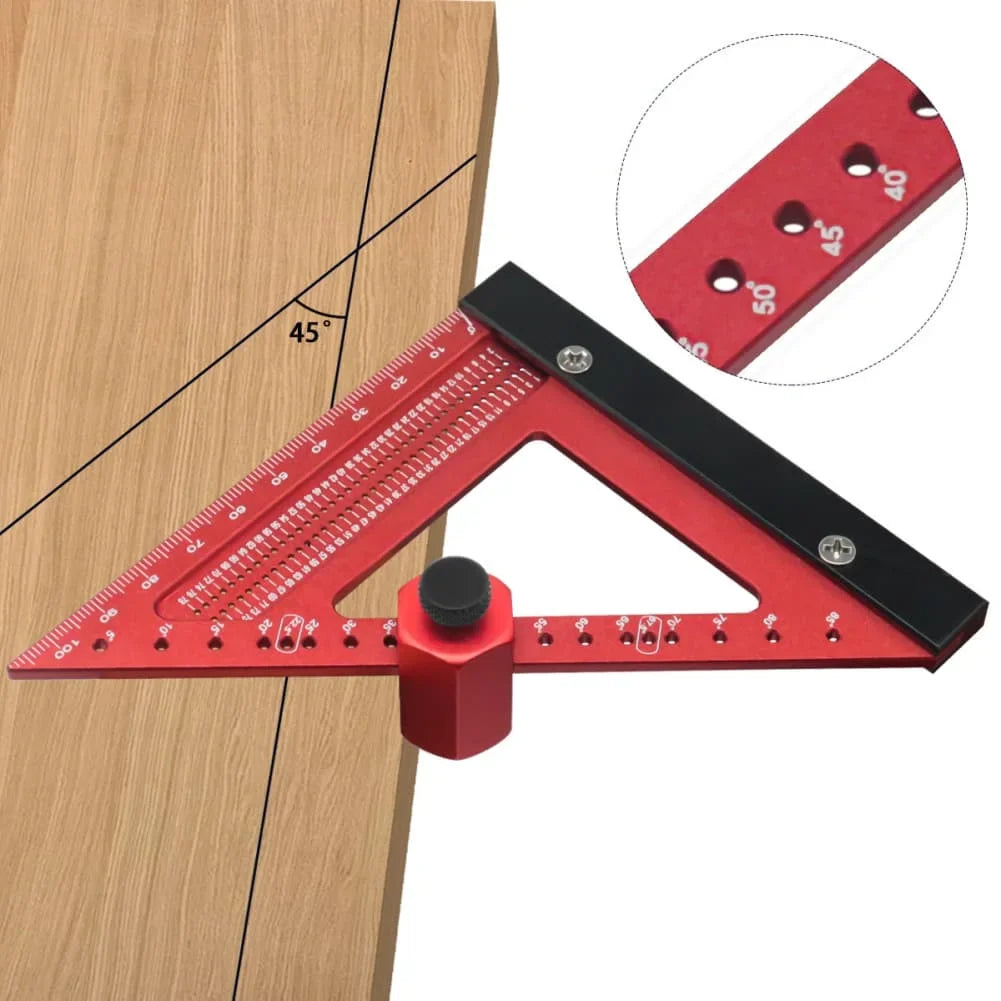 Aluminum Alloy Woodworking Triangle Ruler – Angle Marker