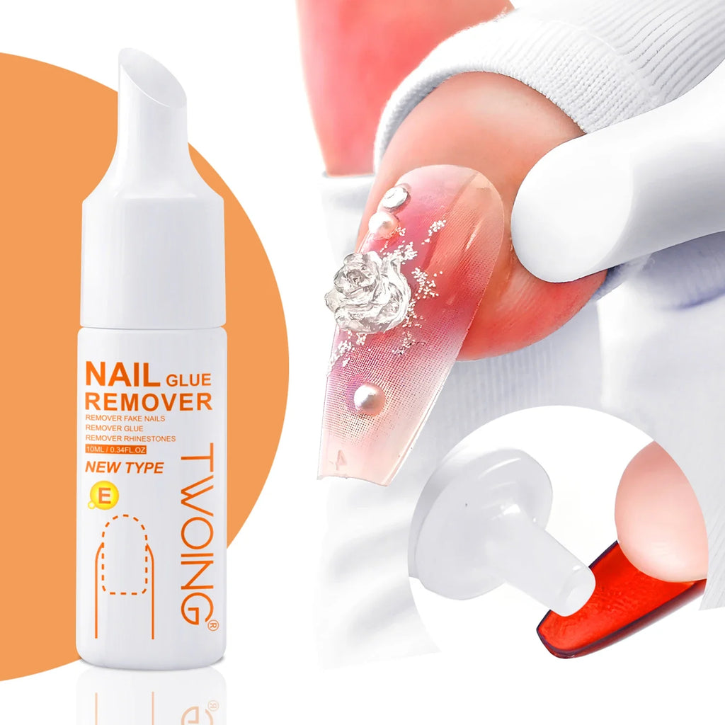 TWOING Nail Glue Remover Fake Nails Easily Removes Acrylic Press-on