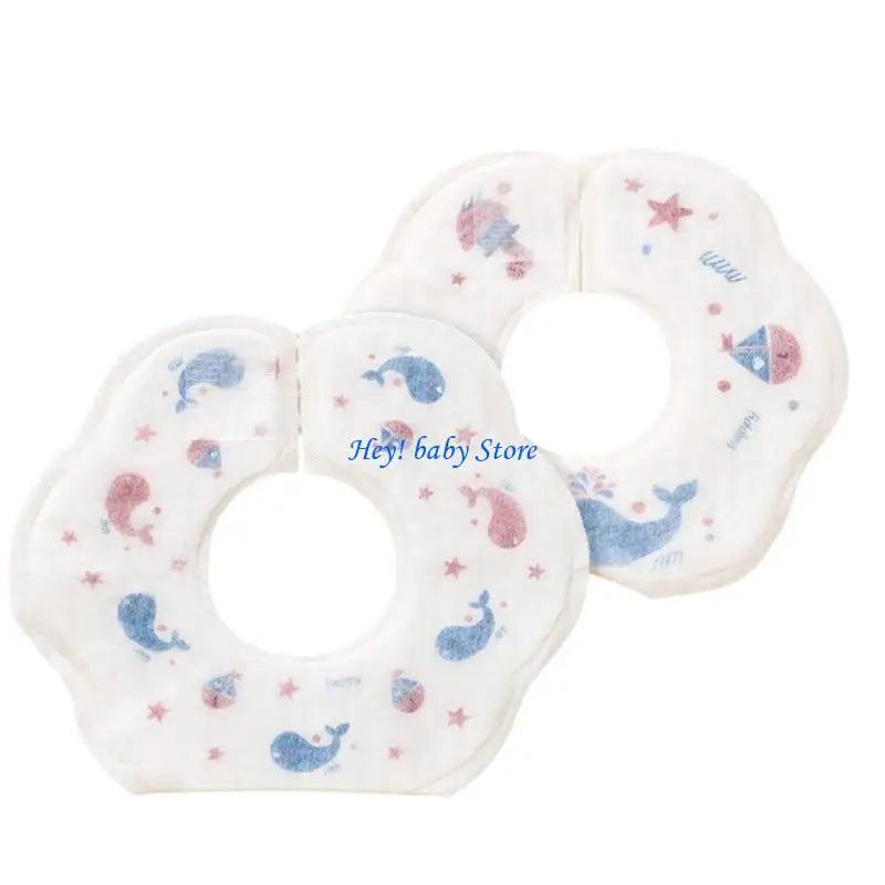 20-Pack Disposable Baby Bibs | Absorbent Cotton Drool Bibs