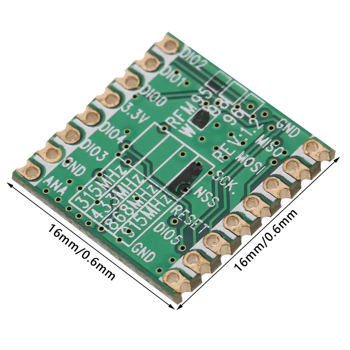 RFM96 RFM96W 433M Wireless Transceiver Module 20DBM LORA TM