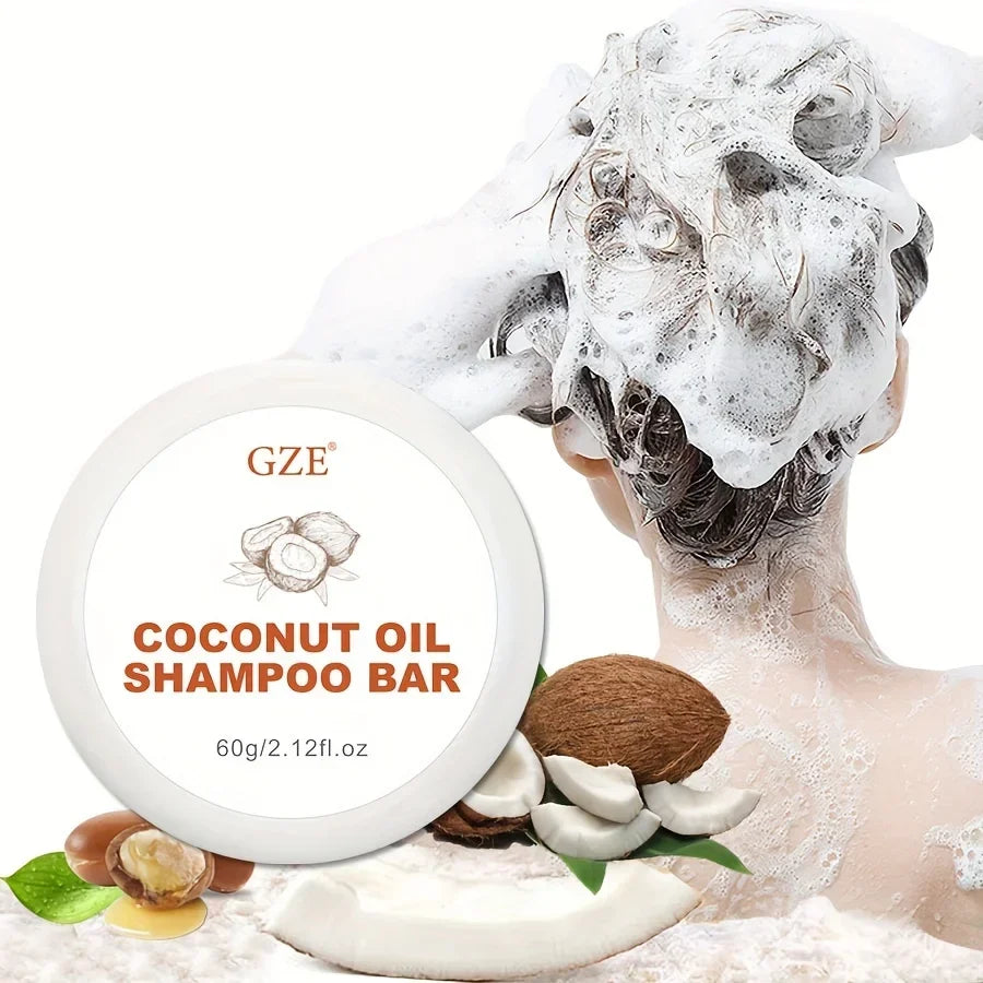 GZE Coconut Oil Shampoo Bar – Moisturizing for Dry Hair