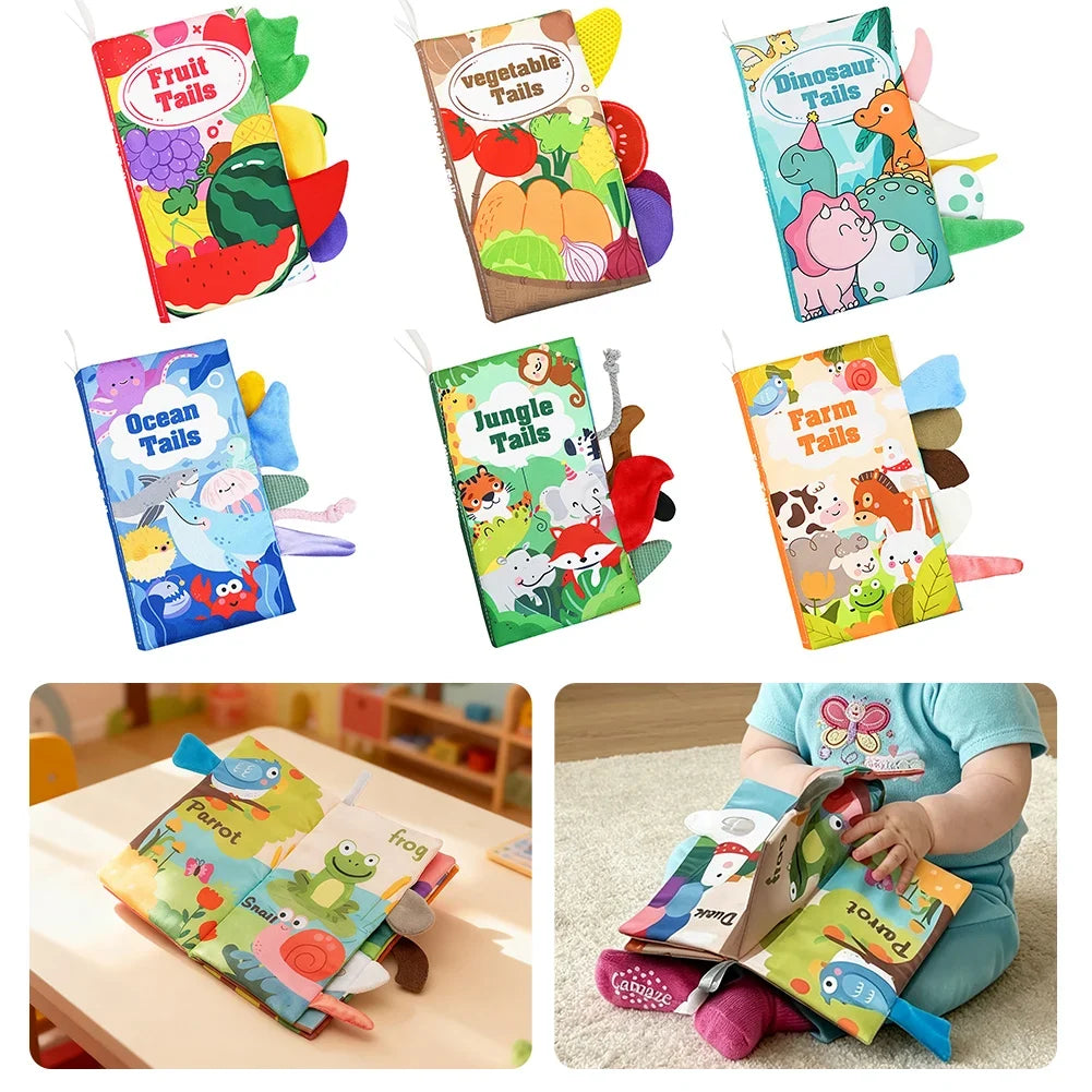 Baby Crinkle Cloth Book | 3D Animal Sensory Toy for Infants