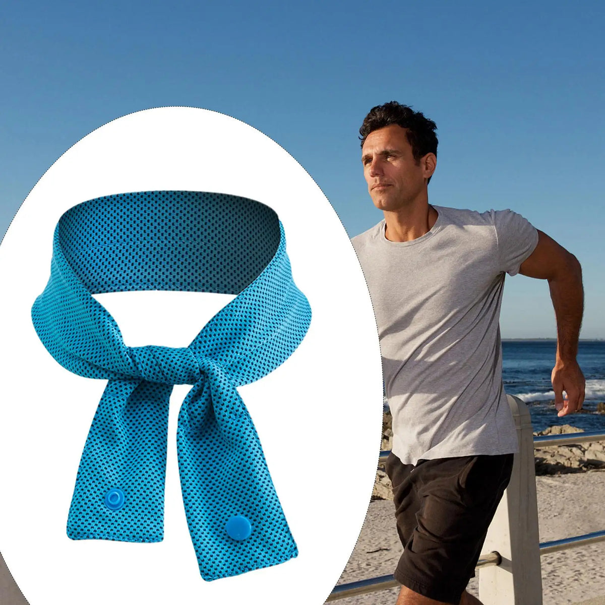 Cooling Neck Scarf & Sports Headband for Hiking & Outdoor