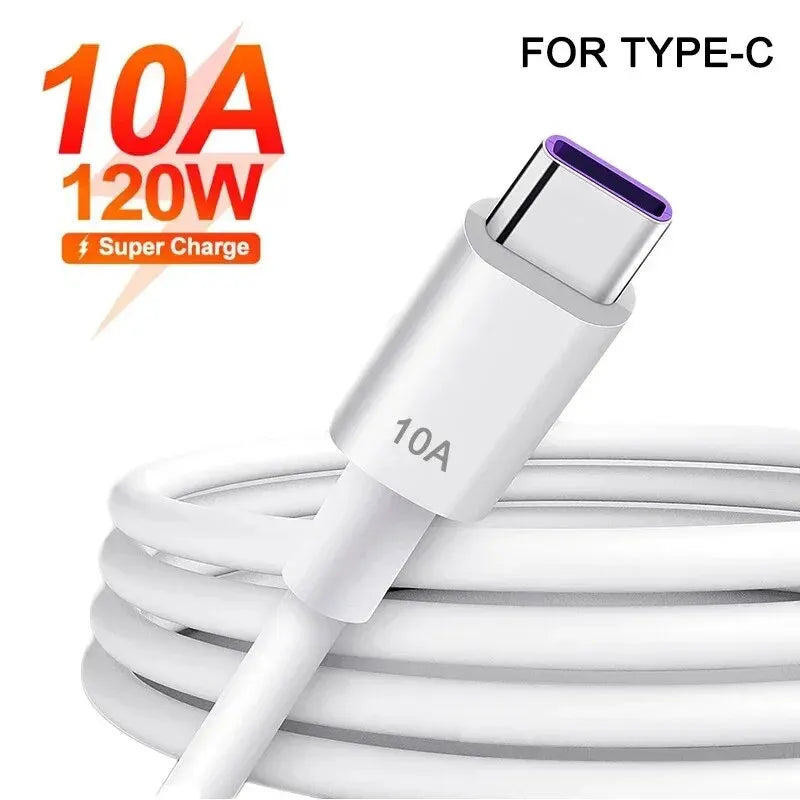 120W 10A USB-C Fast Charging Cable | Huawei Xiaomi Android