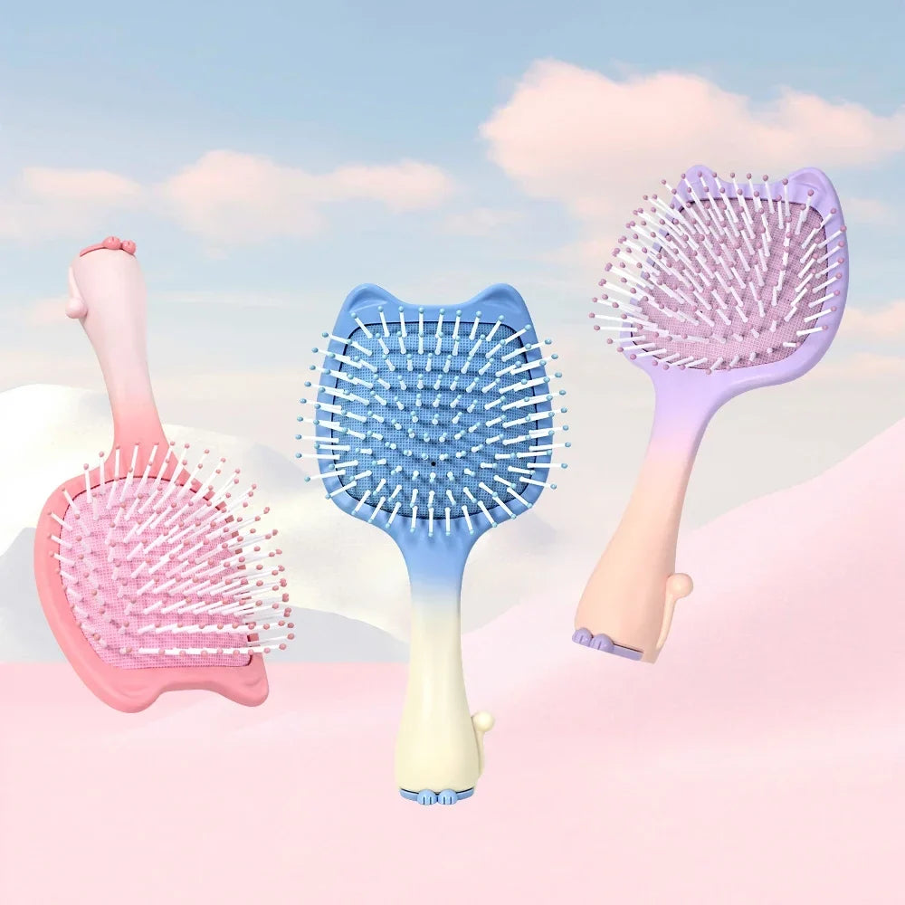 Cat Air Cushion Hairbrush – Detangling Scalp Massage Comb