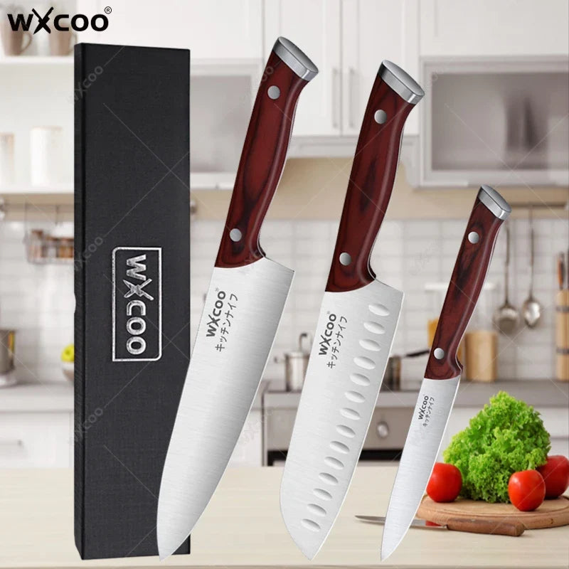 WXCOO Japanese Chef Knife Set – Sharp Stainless Steel Kitchen