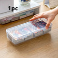 4-Compartment Card Storage Box – Lidded Plastic Organizer