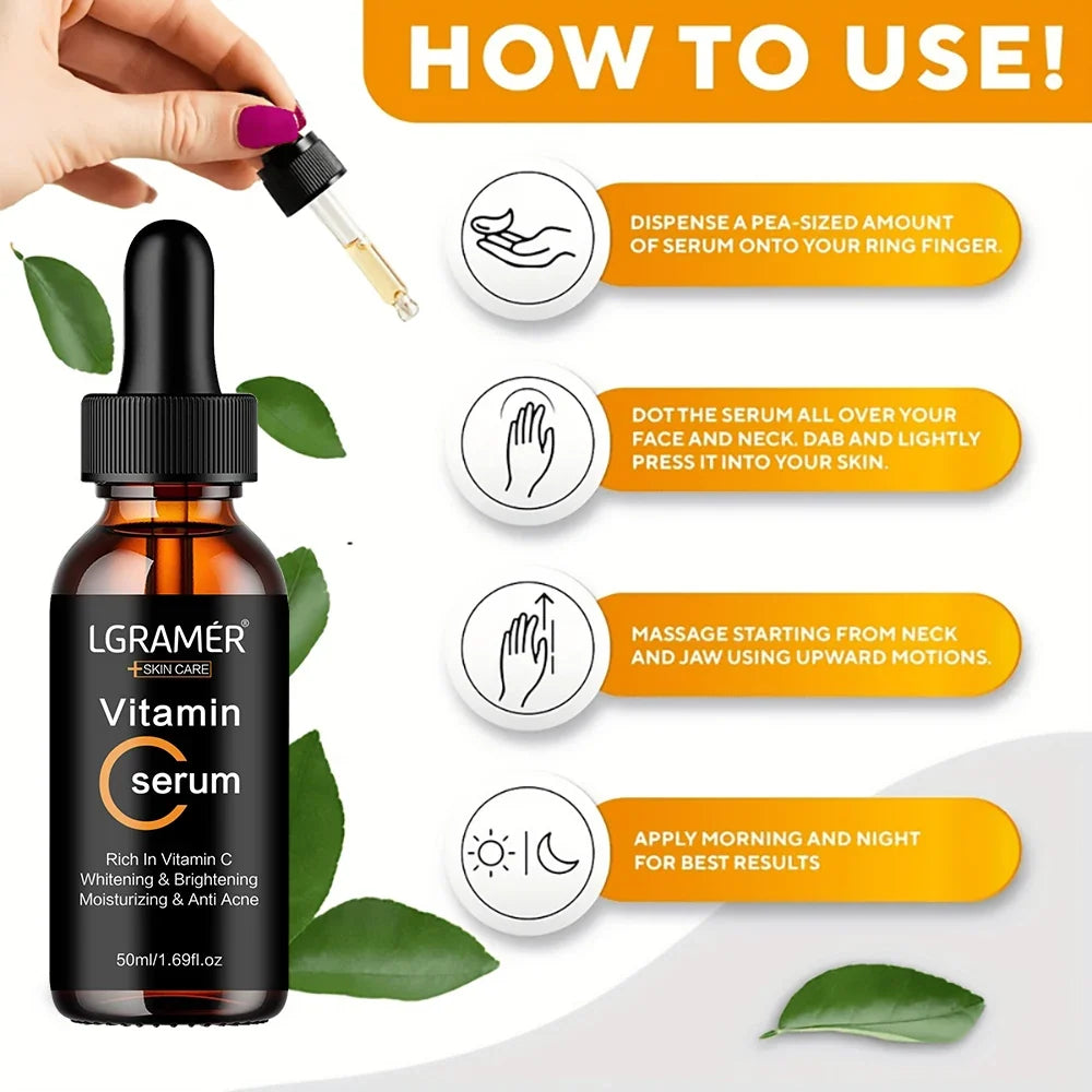 REAROYA Vitamin C Face Serum – Brighten, Firm & Minimize Pores