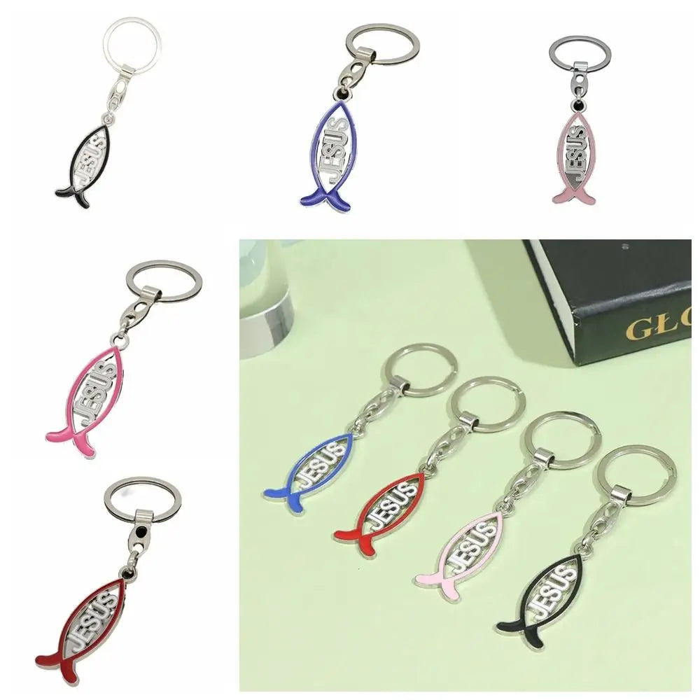 Christian Fish Ichthys Alloy Keychain – Faith Symbol Charm