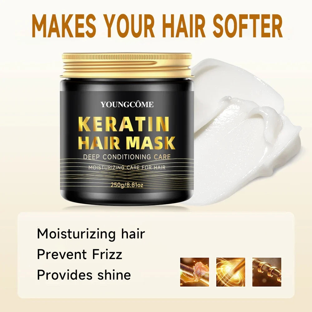 Collagen Keratin Hair Mask – Deep Moisture & Frizz Control 250g