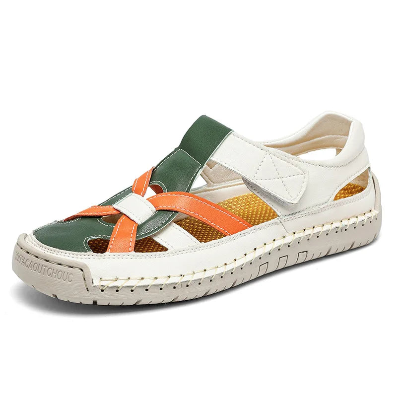 Women's Roman Flat Sandals – Cross Strap, Plus Size, Beach