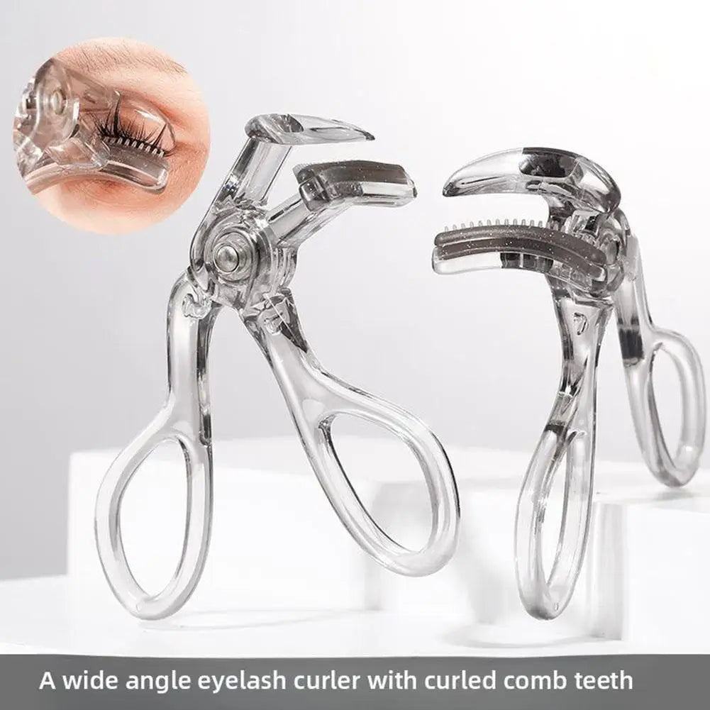 Wide-Angle Eyelash Curler with Comb | Portable Lash Tool