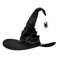 Halloween Witch Hats Black Folds Wizard Hat Women Men Masquerade